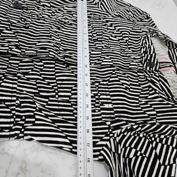 Max Mara Weekend Jacket Size 8 Black & White Geometric Print - Picture 13 of 14
